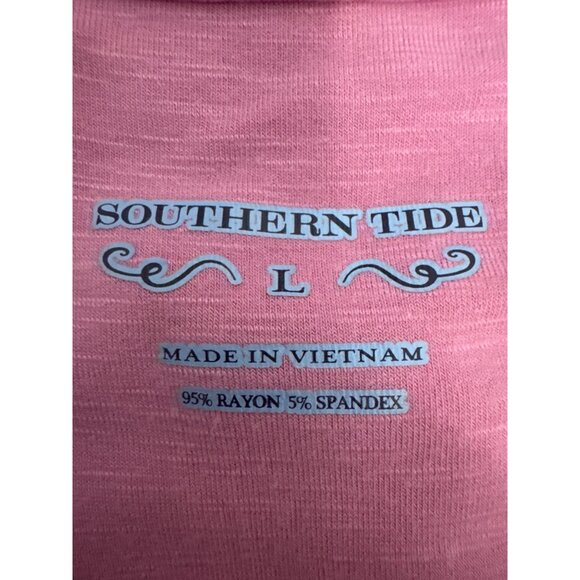 Southern Tide Large Long Sleeve Pink Dress Rayon Spandex - Picture 3 of 15